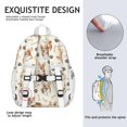 thumbnail image 4 of Cartoon Corgi Dog and Footprints Backpack for School,Cute School Bag,Schoolbag with Adjustable Shoulder Straps & Padded Back,15"x11.42"x5.5", 4 of 4
