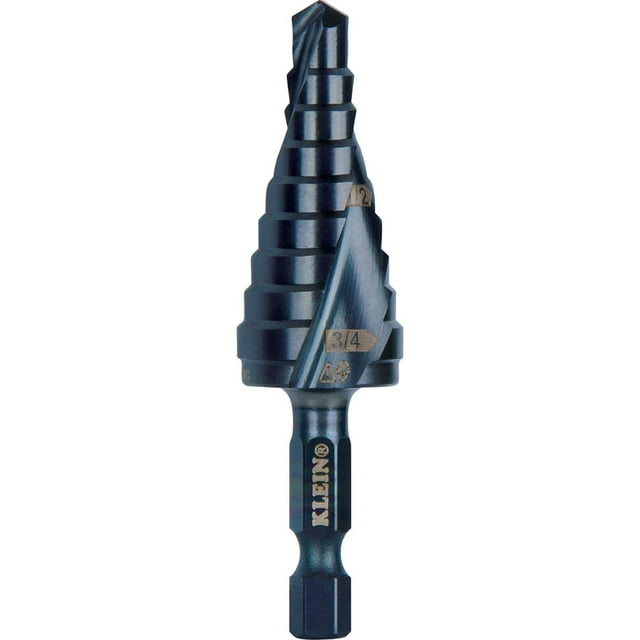 Broca escalonada Klein Tools QRST03 con vástago hexagonal de 1/4 a 3/4 pulgadas
