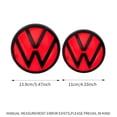 thumbnail image 3 of 2pcs/set mirror Car Front Grill Badges Rear Trunk Emblem Lid Covers Stickers Replacement For Golf 4 Motion GTI MK5 black, 3 of 6