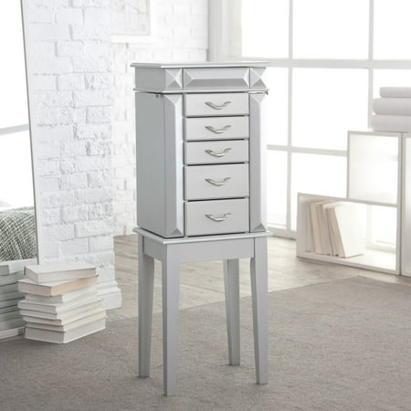 York Silver Jewelry Armoire