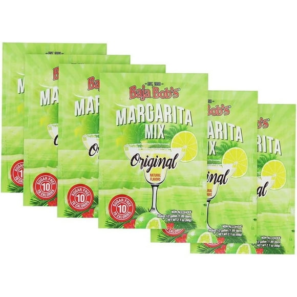 LJHF Original Margarita Party Powder Packet (Makes 1/2 Gallon of Delicious Margarita Mix) Sugar Free, Keto Friendly, Low Calorie, Low Carb, Skinny Cocktail Mixer (VALUE: 6-Pack)