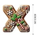 thumbnail image 3 of Uuiauoio 26 Gingerbread Alphabet Ornaments, Letters Christmas Ornament, 26 Initial Candy Cane Letter Pendant with Berries Pattern, Xmas Hanging Alphabet Letters for Christmas Tree Craft(X), 3 of 5