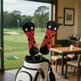 thumbnail image 4 of Yuyamidu Cute Ladybug Golf Club Head Cover PU Leather Golf Head Covers Driver Headcover Fairway Wood Head Cover Hybrid Headcover, 4 of 8