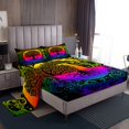 thumbnail image 1 of Tree of Life Bed Sheets Set Gradient Rainbow Sheet Set King,Galaxy Sheets Boho Flowers Exotic Bedding Set Bohemian Decor, 1 of 4