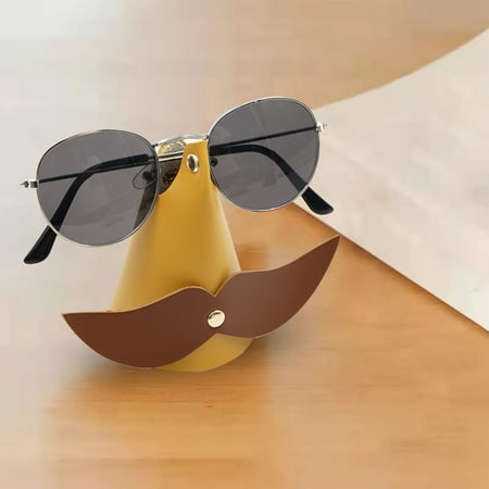 

Pantry storage racks and shelving solid mesa PU Leather Glasses Frame Creative Nose And Beard Shape Sunglasses Display Desk Anti
