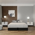 thumbnail image 3 of Continental Sleep, Box Spring Bed Base Queen Size, 8-Inch Wood Mattress Foundation, Quiet Noise Free, 2-Pieces Under Mattress Support BoxSpring, Fully Assembled, Black, 3 of 7
