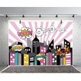 thumbnail image 2 of Yeele 7x5ft Superhero Cityscape Photography Backdrops Vinyl Cartoon Humor Comic Book Abstract Explosion Illustration, 2 of 3