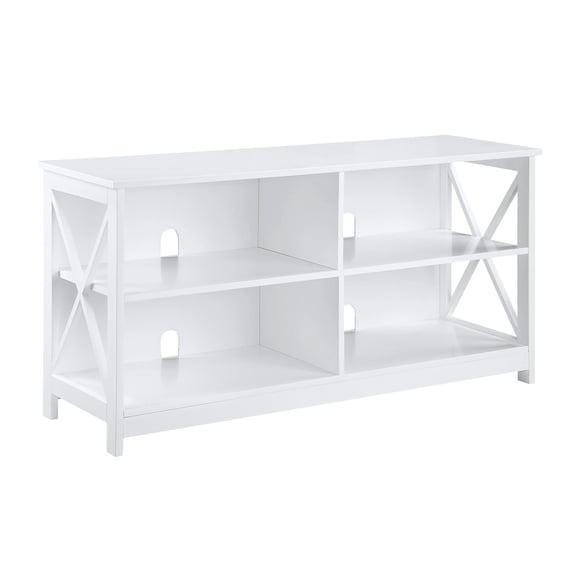 Pemberly Row Transitional Wood TV Stand for TVs up to 47" in White