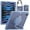 Lavender Grey, variant on REQO Case for IPad Pro 12.9 Inch 2022,2021,2020&2018(6th,5th,4th&3rd Generation) 2-Layer Structure Portable Hybrid Shock-Proof Cover Rotatable Hook&Loop Kickstand,Shoulder Strap.