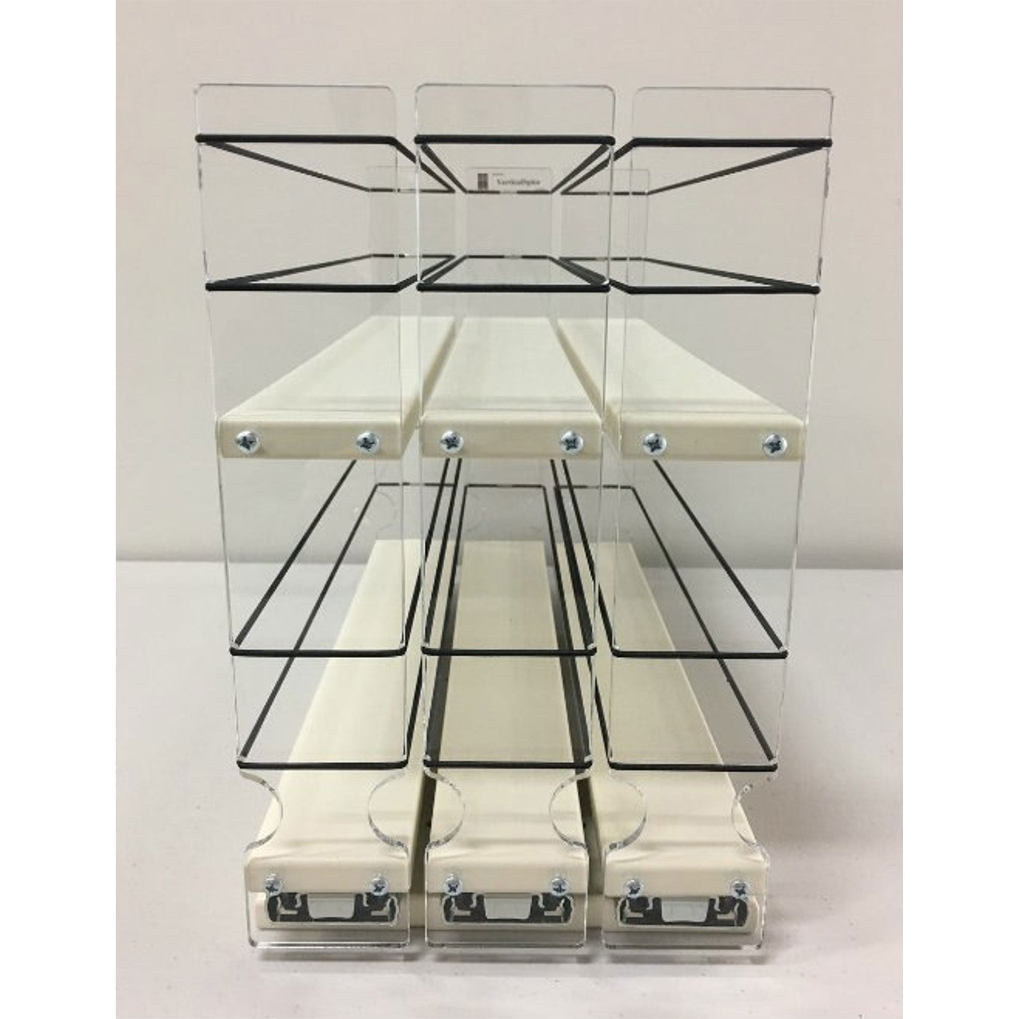 VAEHOLD Acrylic Spice Rack, 5 Tier Clear Spice Rack Organizer for Cabinet, Vertical Spice Rack Kitchen Organizer Shelf for Countertop (5 Tier 12‘’L)