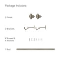 thumbnail image 5 of Elrene Home Fashions Florence Single Curtain Rod with Stacked Square Finial, Polished Nickel, 28" x 48", 5 of 9