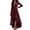 Red, variant on HNMKIU Elegant V Neck Waist Ruched Flutter Sleeve Midi Dress with Pleated Detail for Casual Everyday Black，L