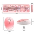thumbnail image 4 of Teclado de juego USB inalámbrico Color mezclado tecla redonda Panel de plástico teclado de teléfono móvil tapa de llave desmontable teclado Juegos de teclado y mouse para computadora No.1, 4 of 6