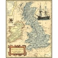 thumbnail image 3 of Vision Studio 15x18 Black Modern Framed Museum Art Print Titled - British Isles Map, 3 of 5
