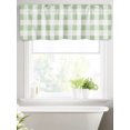 thumbnail image 5 of Bedliving Green White Plaid Window Valance for Kitchen Bathroom Laundry Room, 54 x 18 Inch Rod Pocket Short Curtain, 1 Panel, 5 of 9