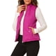 thumbnail image 4 of INSPIRE CHIC Chalecos de mujer con cuello alto, chaleco acolchado con cremallera, talla L, fucsia, 4 of 6