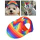 thumbnail image 4 of Sombrero de béisbol para perros Sunnimix Rainbow Colors con agujeros para oídos S, 4 of 8