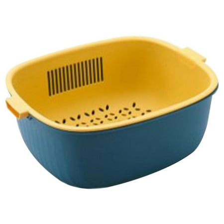 

Tohuu Fruit Washing Strainer Colander Bowl Strainers Set In Double-Layer Multi-Functional Washing Drain Basket For Vegetable And Fruit gently