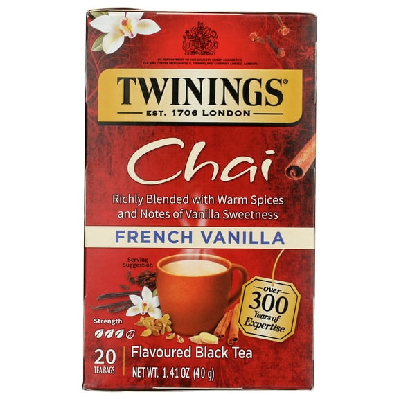 Pack of 6, Twinings Chai French Vanilla Black Tea, 1.4 oz