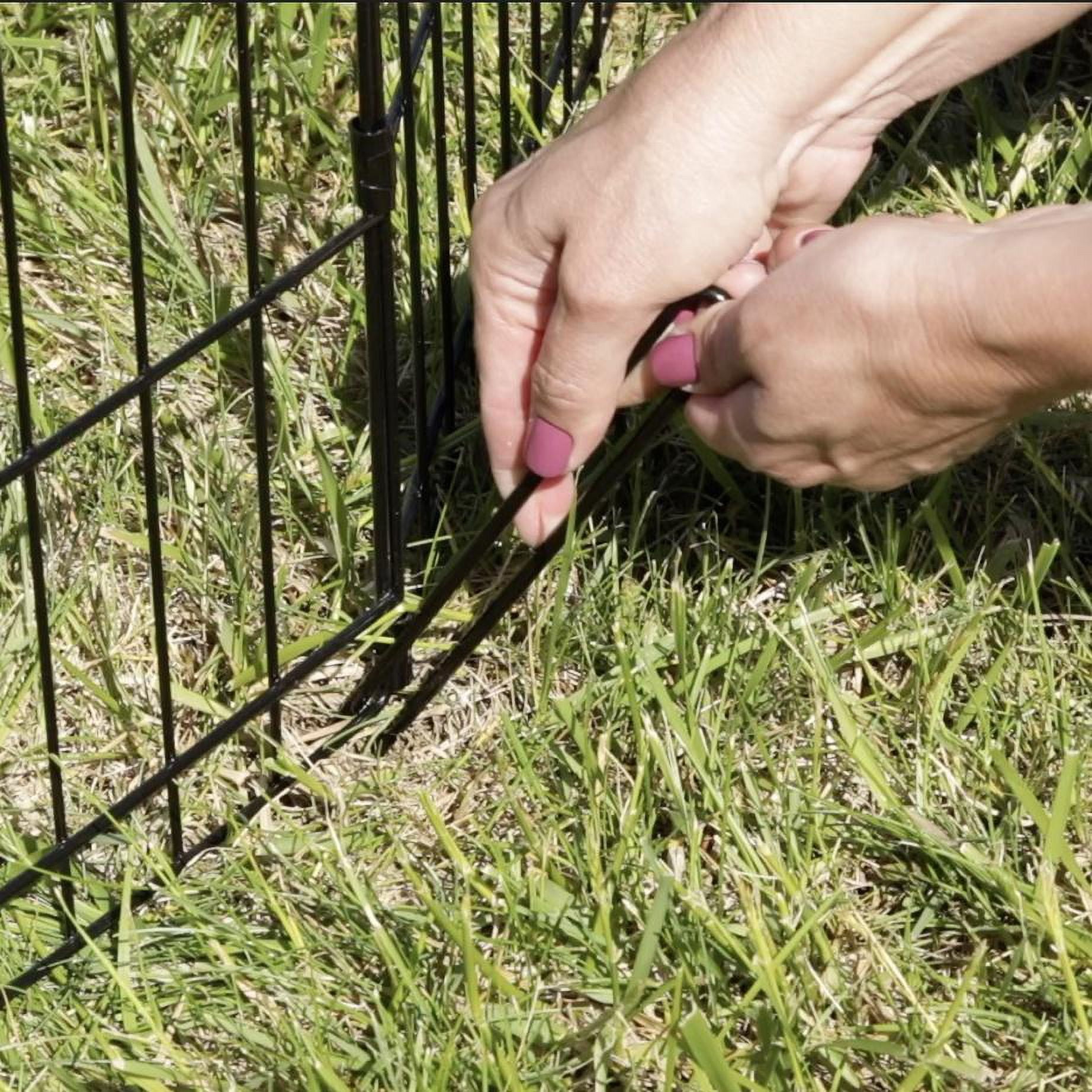 MidWest Homes for Pets 9 inch Replacement Dog Exercise Pen Securing Ground Stakes, Black