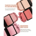 thumbnail image 3 of TEMOGU-Matte Blush Powder for Cheeks,Contour Face Blusher Palette with Brush,Lightweight High Impact Buildable Color,Transfer-proof Longlasting Facial Makeup,Christmas Gift for Women Girl-01# Peach P, 3 of 4