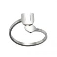 thumbnail image 4 of Bagues Ouvertes Lettres Anglaises Mode 26 Acier Inoxydable Filles Amour Bijoux Rétro, 4 of 9