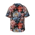 thumbnail image 4 of Goofa Rose Flowers Printed Men's Casual Short-sleeved Shirt,Lightweight Breathable Button-down,Summer Casual men's top,Versatile Fashion shirt-4X-Large, 4 of 7
