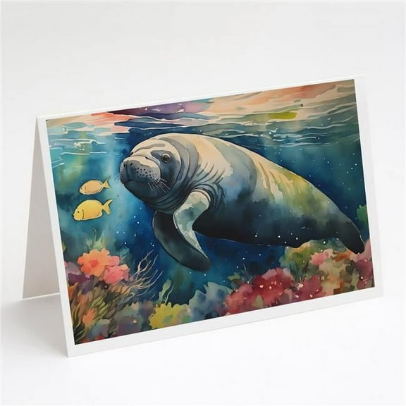 Manatee Greeting Cards Pack of 8 7 in x 5 in