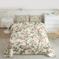 thumbnail image 2 of Homewish Floral Bow Knot Bedding Comforter Set 2pcs for Female Men Adults,Chic Flowers Twin Comforter Sets Microfiber,Exotic Style Breathable Bedding Set,Super Cozy Room Decor,Reversible, 2 of 8