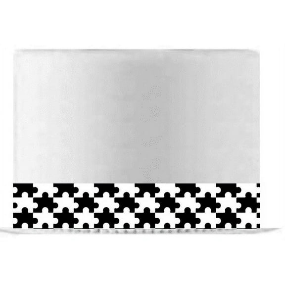 Black and White Puzzle Edible Cake Decoration Ribbon -6 Slim Strips