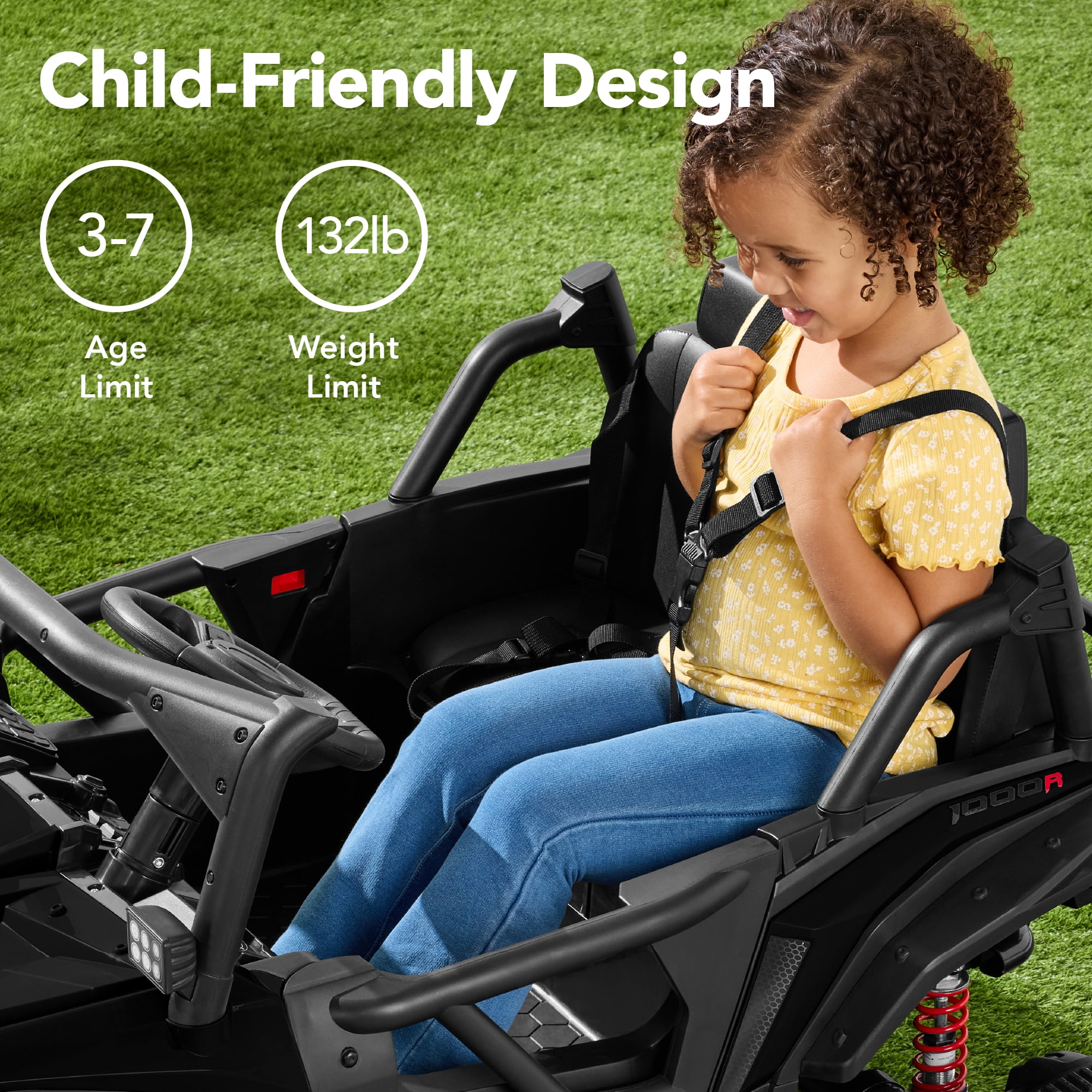 Best Choice Products Kids 24V Electric Ride-On UTV, Officially Licensed Honda Talon w/ Remote, LED Lights - Black