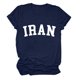 thumbnail image 3 of Camiseta de Manga Corta Impresa de Cuello Alto para las Mujeres, Tops de Cuello Redondo para las Mujeres Mezcla de Poliéster de Spandex de Uso Diario Casual, 3 of 5