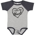 thumbnail image 3 of Inktastic I Love My Uncle in Black Chalk Heart Boys or Girls Baby Bodysuit, 3 of 5