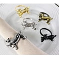 thumbnail image 6 of Fennco Styles Leopard Metal Napkin Rings, Set of 4 – Bronze Animal Napkin Holders for Home Décor, Dining Table, Family Gathering, Themed Party, Banquet and Special Occasion, 6 of 7