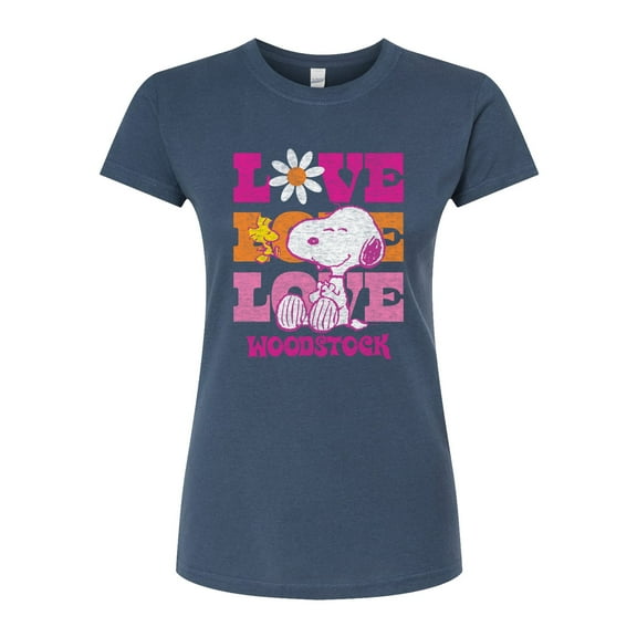 Peanuts - Love Woodstock - Juniors Fitted Graphic T-Shirt