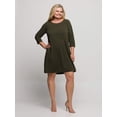 thumbnail image 6 of Plus Size Round Neck Knee Length A Line Dress, 6 of 11