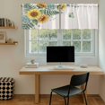 thumbnail image 5 of Spring Sunflower Tier Curtains 36 Inch Length, Garden Botanical Leaves Butterflies Cafe Short Curtains for Bathroom Over Sink, Small Kitchen Curtain Light Filtering Tiered Drapes 2 Panels 27.5"Wx36"L, 5 of 8