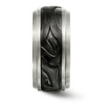 thumbnail image 3 of Edward Mirell Titanium & Black Ti Inlay Polished Fancy Design Ring, 3 of 7