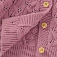 thumbnail image 3 of Odeerbi Toddler Winter Coat Kids Boys Girls Outerwear Jackets Newborn Infant Baby Jacket Warm Button Coat Knit Outwear Sweater Pink, 3 of 9