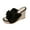 Black, variant on Beige Casual Womens Wedge Sandals Bow Woven Straw Spring Summer Shoes Ladies Outdoor Comfortable Sweet
