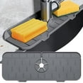 thumbnail image 1 of Silicone Kitchen Faucet Sink Splash Guard, Gray Rubber Dry Mat for Kitchen and Bathroom Countertop Protection (Gray), 1 of 7