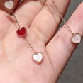 thumbnail image 2 of 1 Paire de Boucles d'Oreilles Pendantes en Forme de Cœur pour Femmes, Style Coréen, Été, 2 of 9