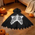 thumbnail image 2 of Girls Hooded Jumpsuits Long Sleeve Graphic Bluses Halloween Themed Party Stylish Festival Tops for Kids, 2 of 8