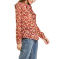 thumbnail image 5 of Allegra K Women's Ruffle Collar Long Sleeve Button Down Floral Shirt, 5 of 7