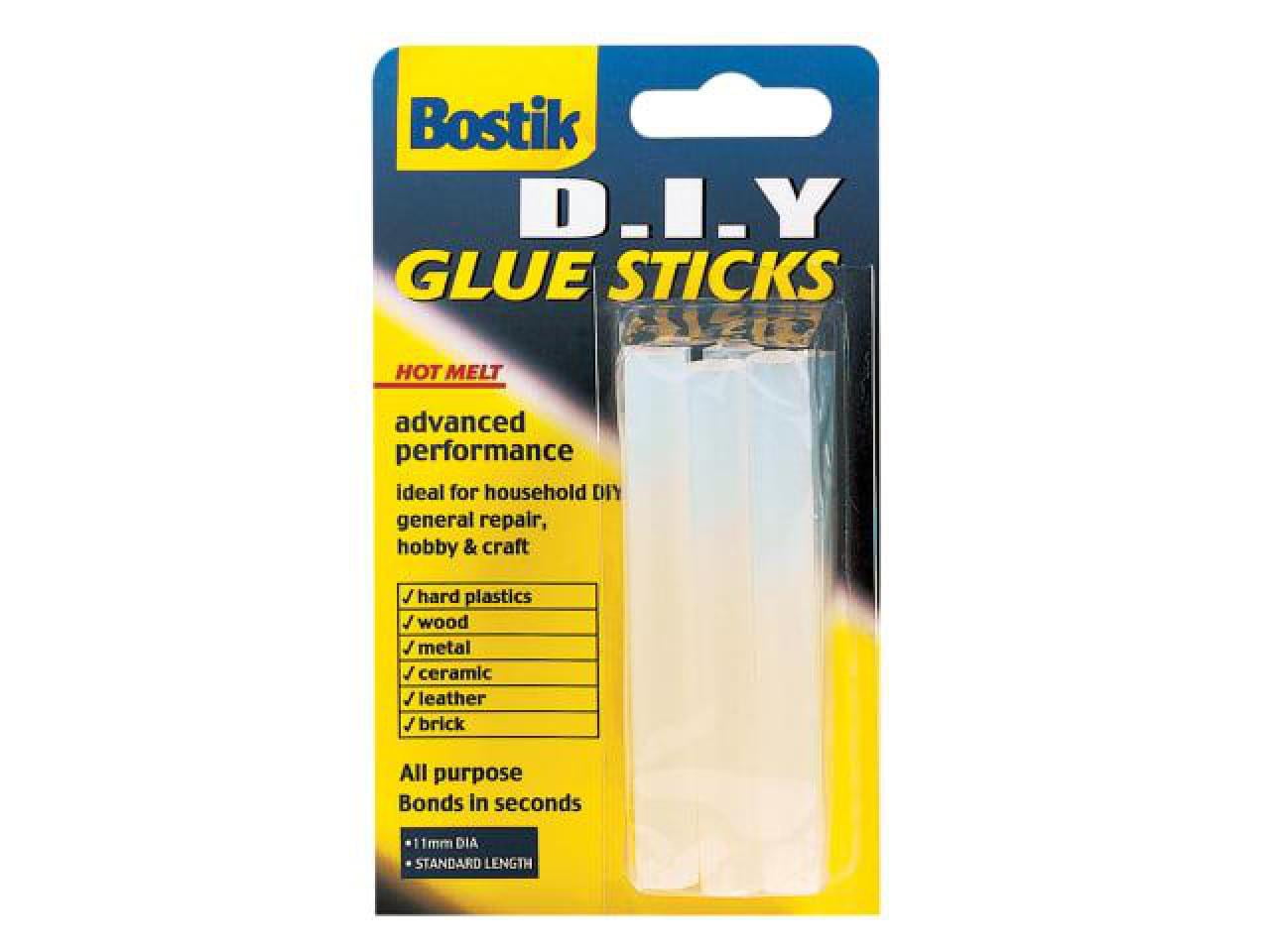 6 Sticks Bostik DIY Hot Melt Glue Sticks All Purpose 12mm x 100mm For Glue Gun 