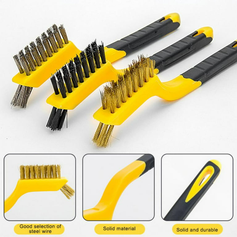 SOLUSTRE 12pcs Wire Brush Set Small Cleaning Brush Small Wire Stainless  Steel Brush Metal Brush for Cleaning Steel Brush for Cleaning Brushes Wire