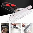 thumbnail image 2 of Undercoat Rake for Dogs Dog Rake Brush Long Tooth Grooming Rakes Brush with Anti-Slip Handle - Dog Brushes for Grooming Long Hair Pets -HK0712, 2 of 5