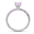 thumbnail image 4 of 1.30 Carat Pear Cut Pink Sapphire Gemstone Wonderful Engagement Ring for Women Solid 14K White Gold Size 11.5 by Diamond-Capitals, 4 of 8
