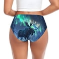 thumbnail image 3 of Womens Underwear Aurora Mystical Winter Moose A Cuteness No Show Seamless Underwear for Women, Soft Stretch Women's Panties, Hipster Ladies Panties Bikini Underwear Briefs, 3 of 6