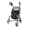 thumbnail image 5 of NOVA Medical Products Traveler 3 Wheel Rollator Walker, All Terrain 8” Wheels, Includes Bag, Basket and Tray, Sky Blue, 1 Count (Pack of 1), 5 of 6